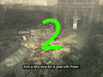 The last thing you should do before leaving the trainyard is to talk to Peter.