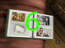 You can find Mia's Photo Album on her bed. Look at it and then take the note in the bottom left photo spot.