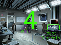 Once you are in the Bomb Squad Room you will see a small vent in the corner of the room to the right of the door, while the robot controls are against the wall on the far right of your screen.